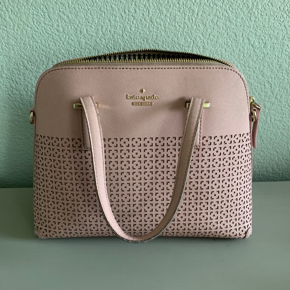 Kate Spade Cedar Street Perforated Maise Satchel / Pink